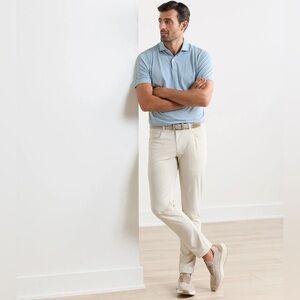 Peter Millar Men's Performance Five-Pocket Pant khaki beige color size 35/32